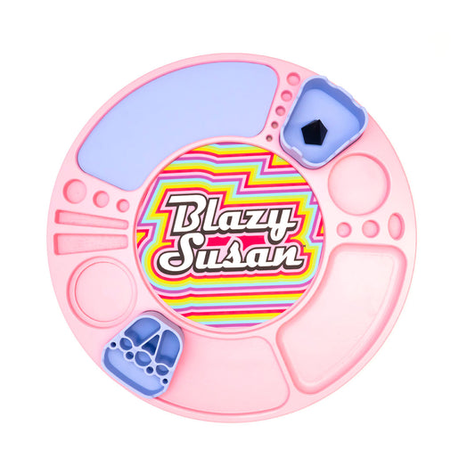 Blazy Susan Pink Rolling Spinning Tray