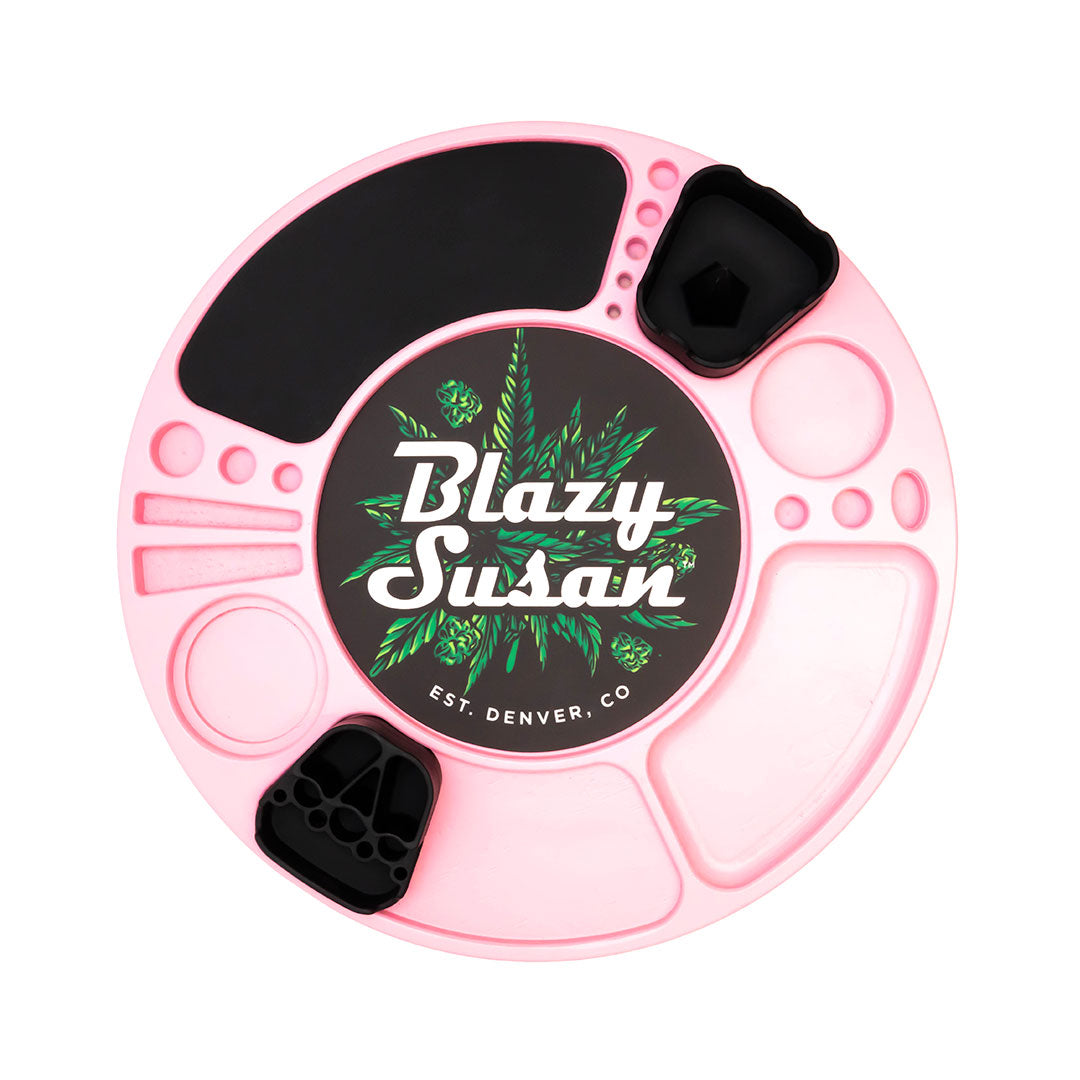 Blazy Susan Pink Rolling Spinning Tray